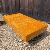 Set coffee table and its broussin cube bramble wood