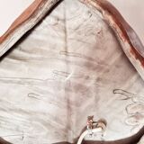 Mid-Century ceramic earthenware sconce, palm leaf shaped