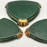 Set of 3 ART CERAMIC TRIVETS and BOTTLES by Poët Laval