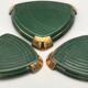 Set of 3 ART CERAMIC TRIVETS and BOTTLES by Poët Laval