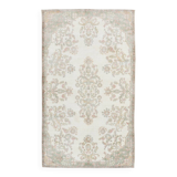 6x11 Beige & Cream Oriental Floral Pattern Vintage Rug, 189x329Cm