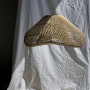 Suspension or rattan lampshade in the shape of a cloud or flattened bubble D60 H35