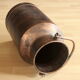 Umbrella stand old copper plated milk can with plastic insert - vintage