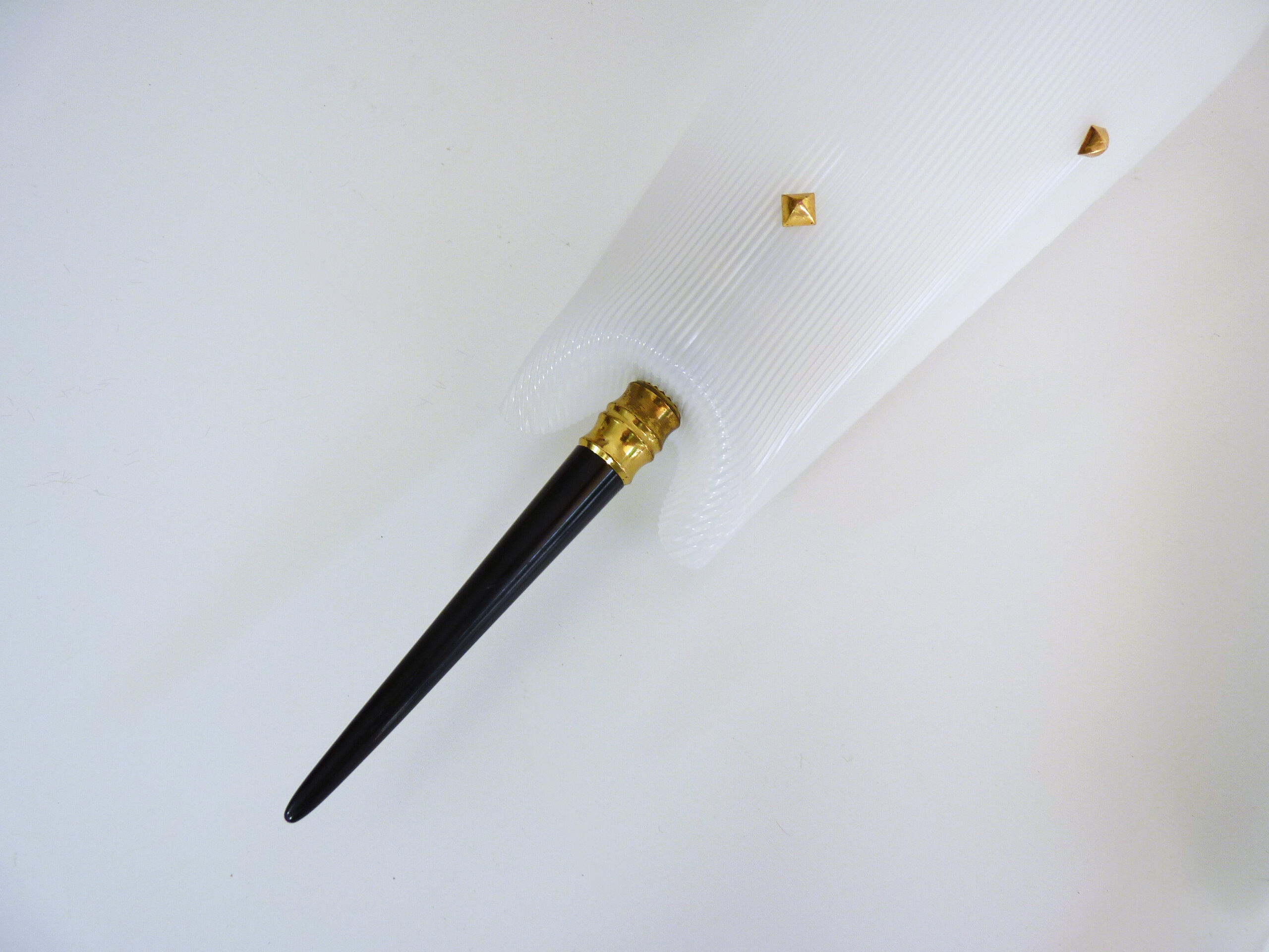 Pair of brass and plexiglass rockabilly rockabilly wall light