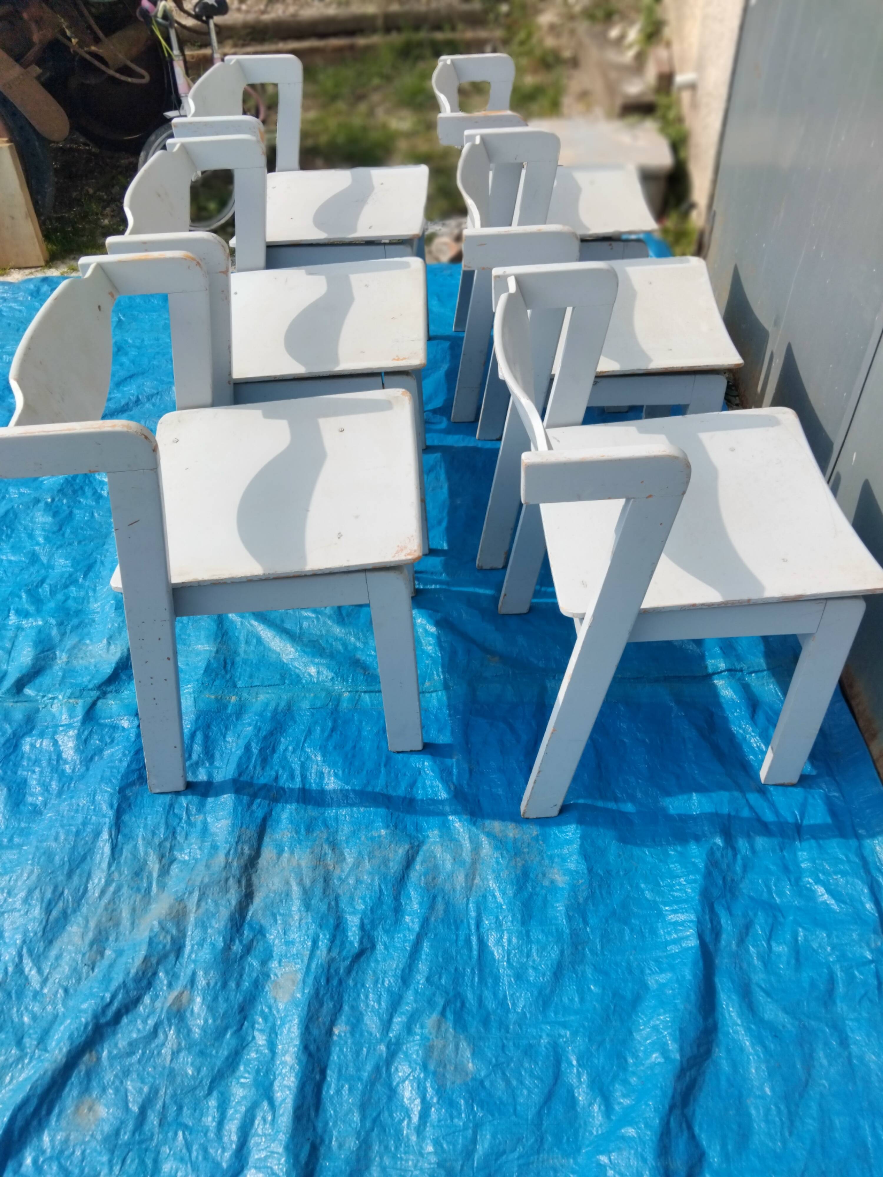 Set of 6 vintage designer chairs