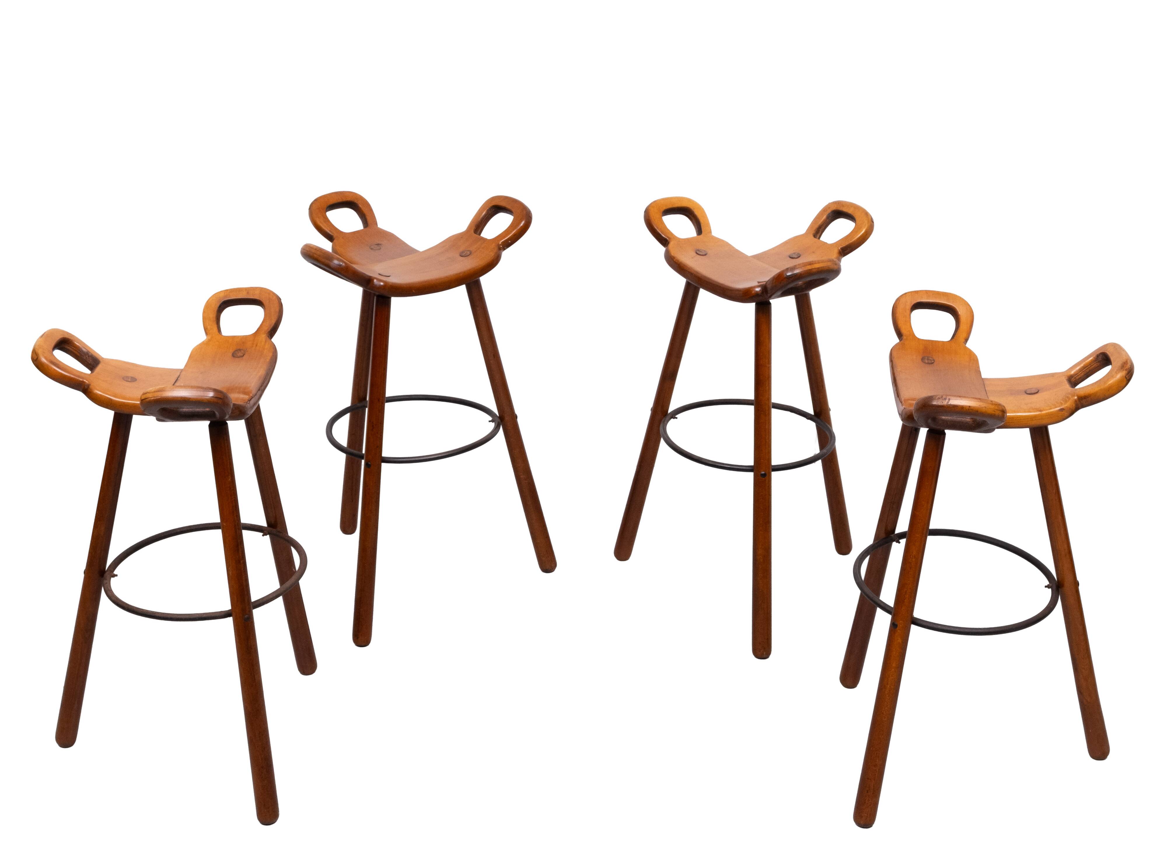 'Marbella' Bar stools by Sergio Rodrigues for Confonorm Spain 1970s