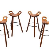 'Marbella' Bar stools by Sergio Rodrigues for Confonorm Spain 1970s