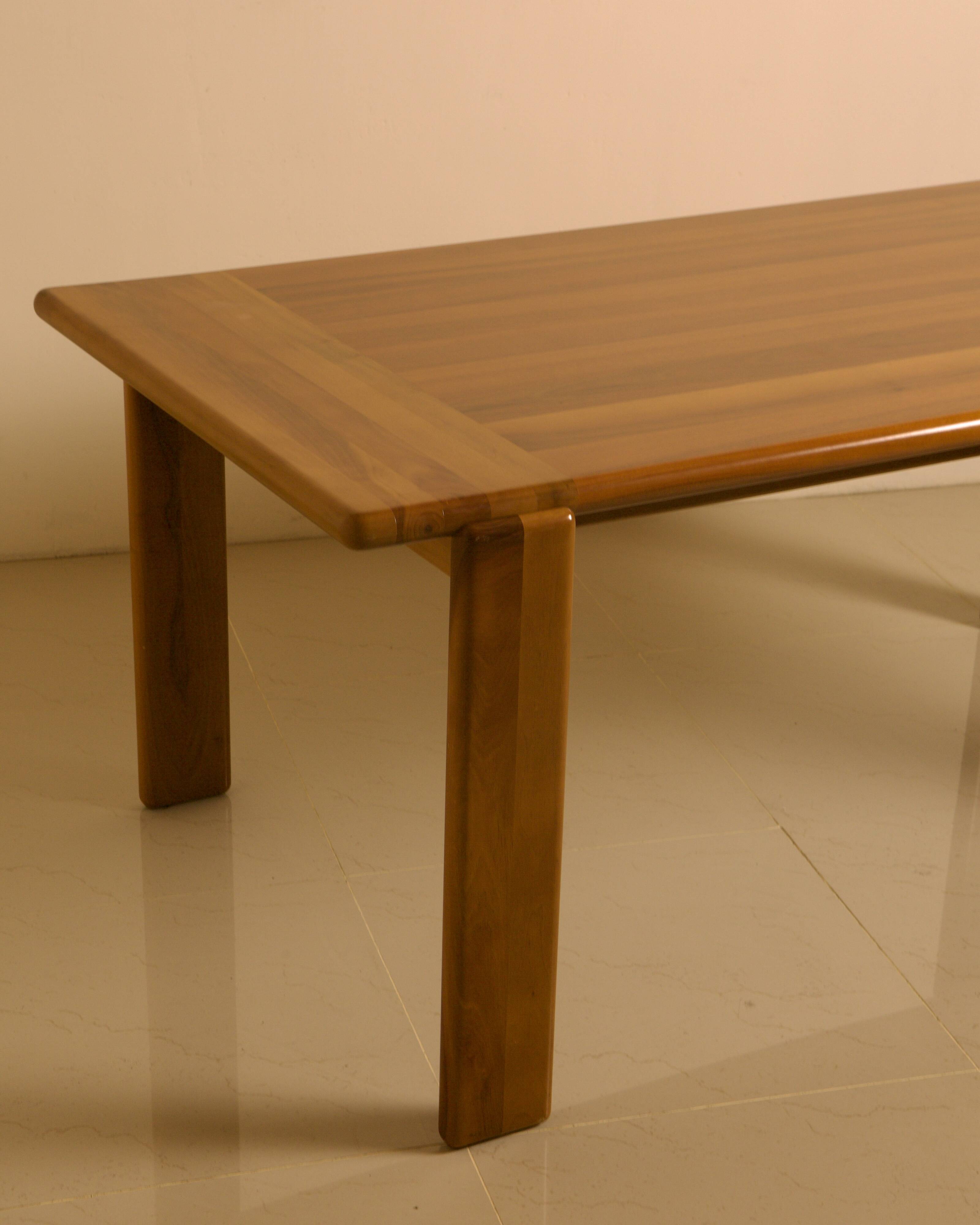 "Marengo" table in walnut by Tarcisio Colzani for Mobil Girgi 70's