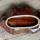 Large orange leaf dish in the vintage 1970s