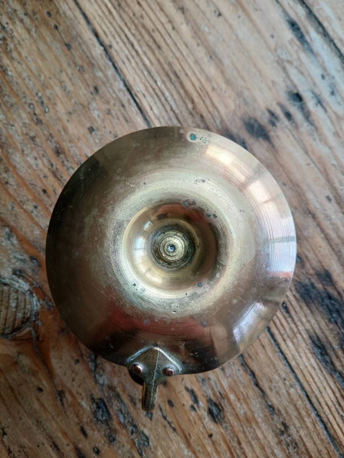 Cellar rat brass candle holder