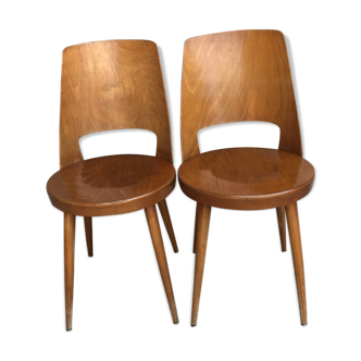 Paire de chaises bistrot Baumann Mondor