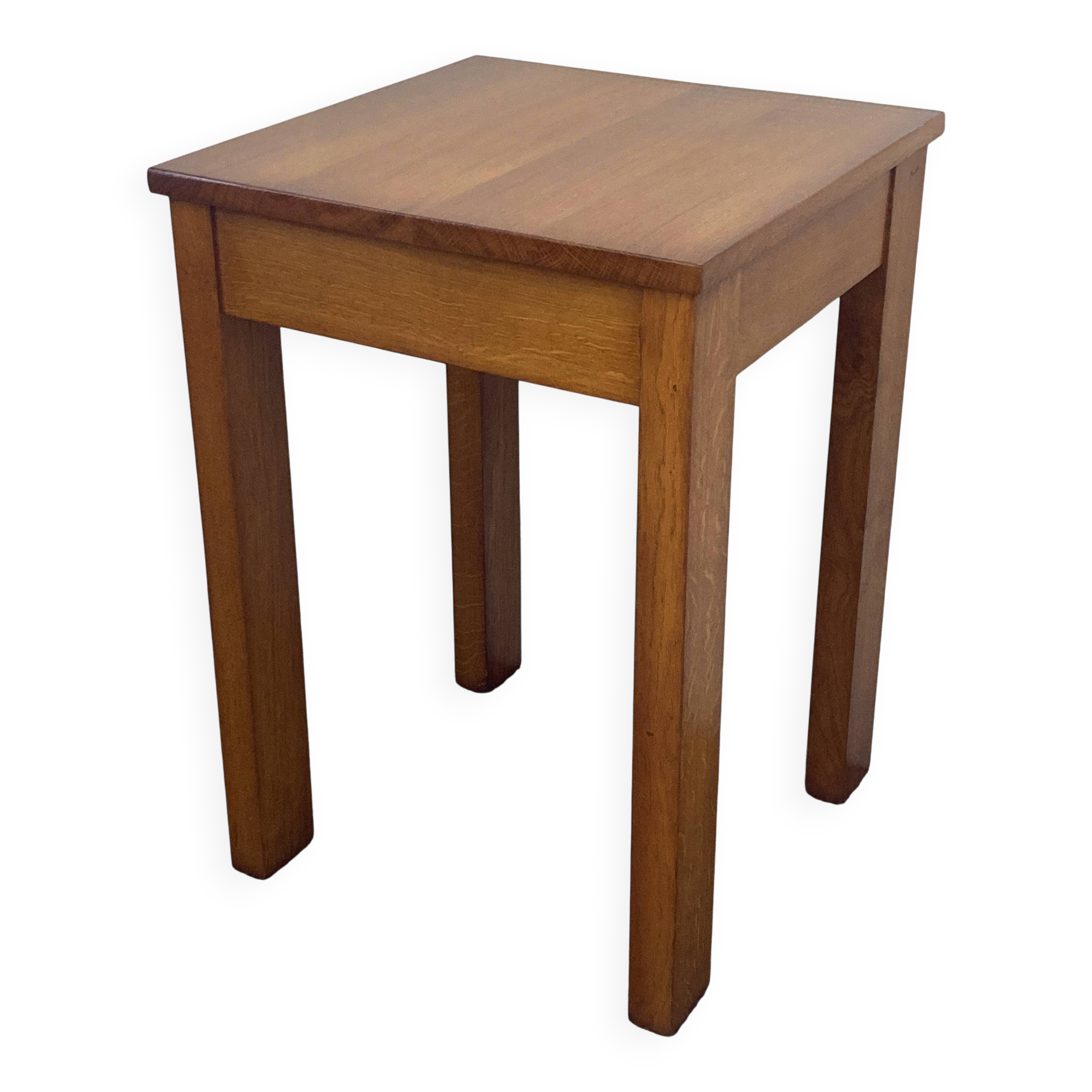 Petite table carrée en chêne massif, 50 × 50 cm