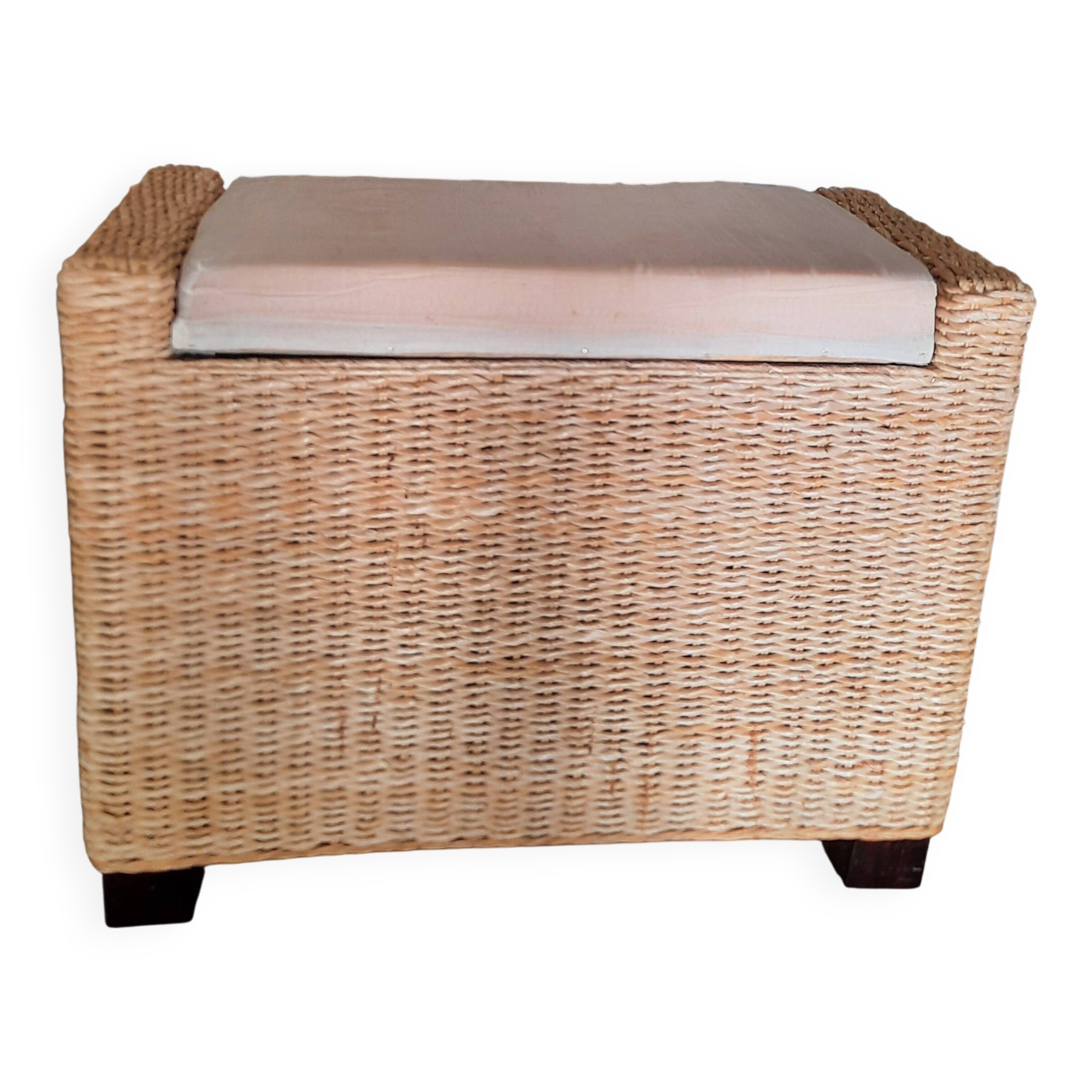 ROTISSERIE-WOODEN POUF-CHEST-STOOL