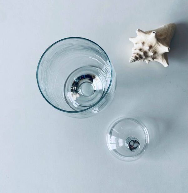 Grand flacon forme apothicaire en verre