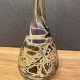 Soliflore vase in tinted glass with marbled decoration Murano Venice