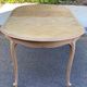 Louis XV extendable round table in solid raw oak 210cm and X marquetry