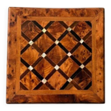 Thujawood marquetry jewellery box with mother-of-pearl - vintage handcrafted work