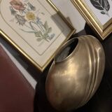 Brushed metal shell vase