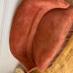 Pink velvet sofa