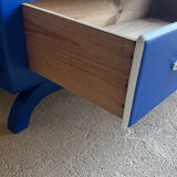Blue and white mustache chest of drawers