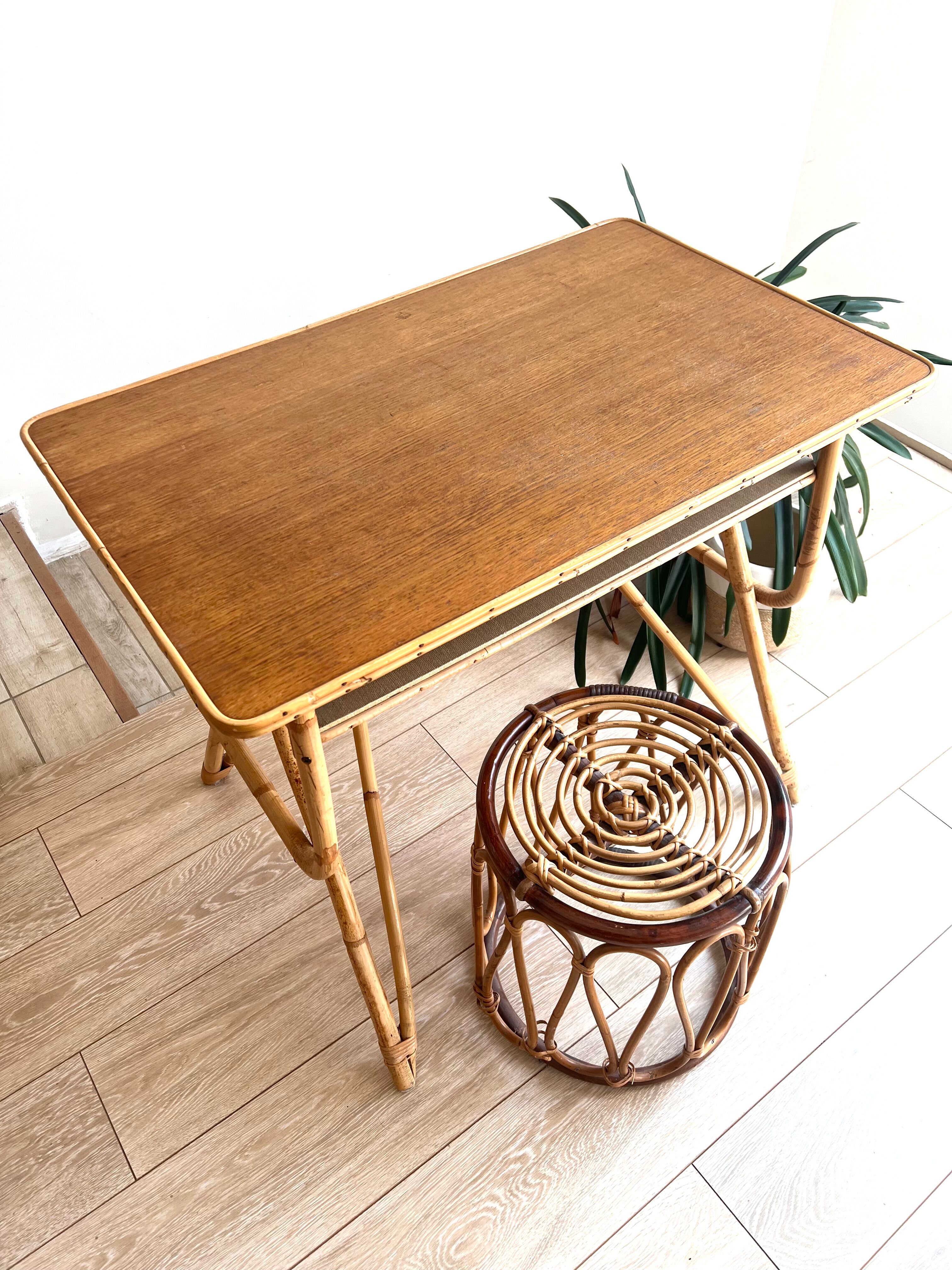 Desk and stool