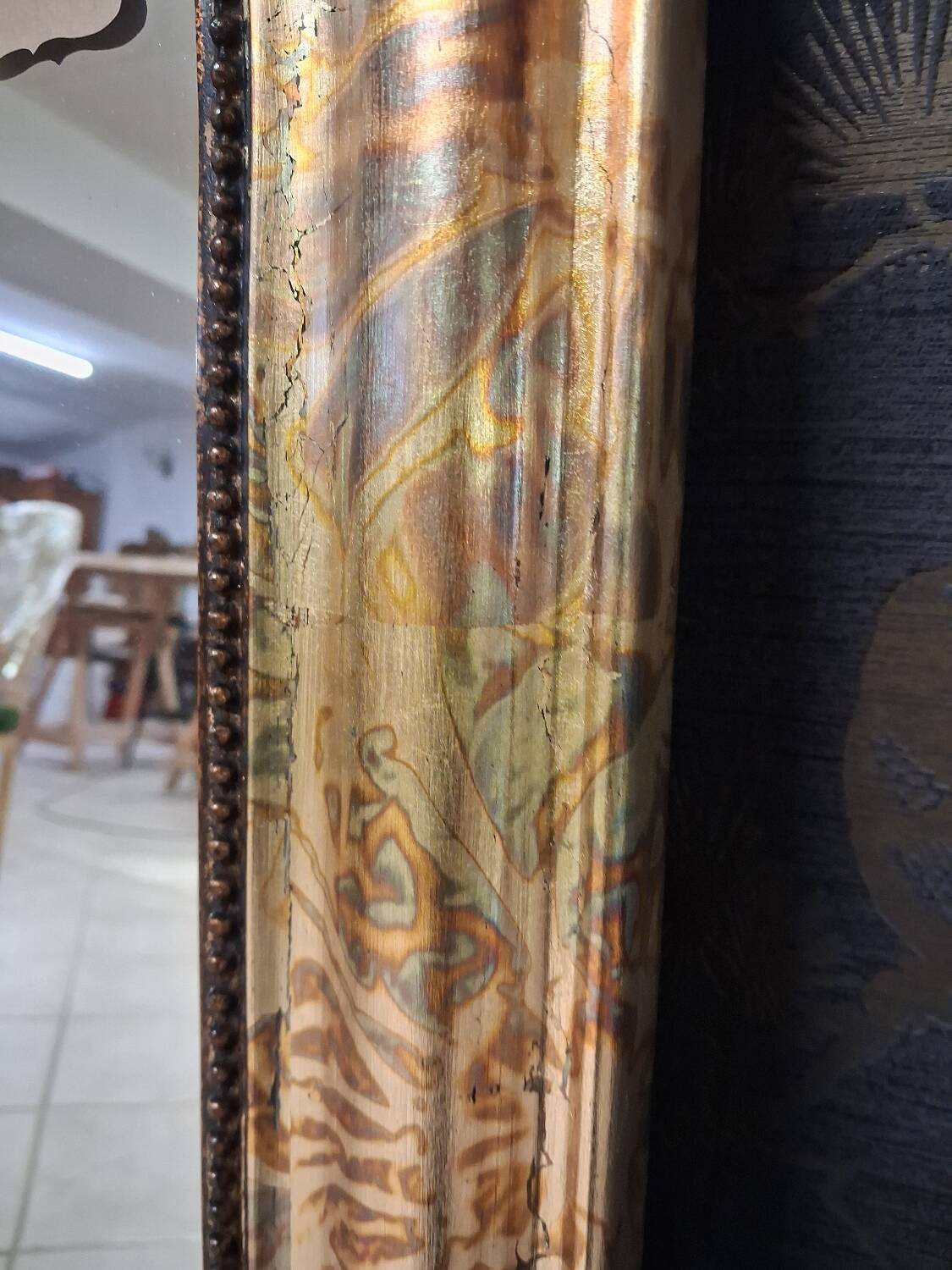 Louis Philippe mirror 81x60 heated copper