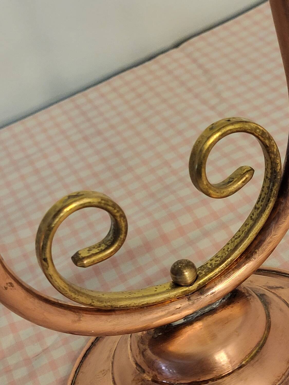 Copper candle holder