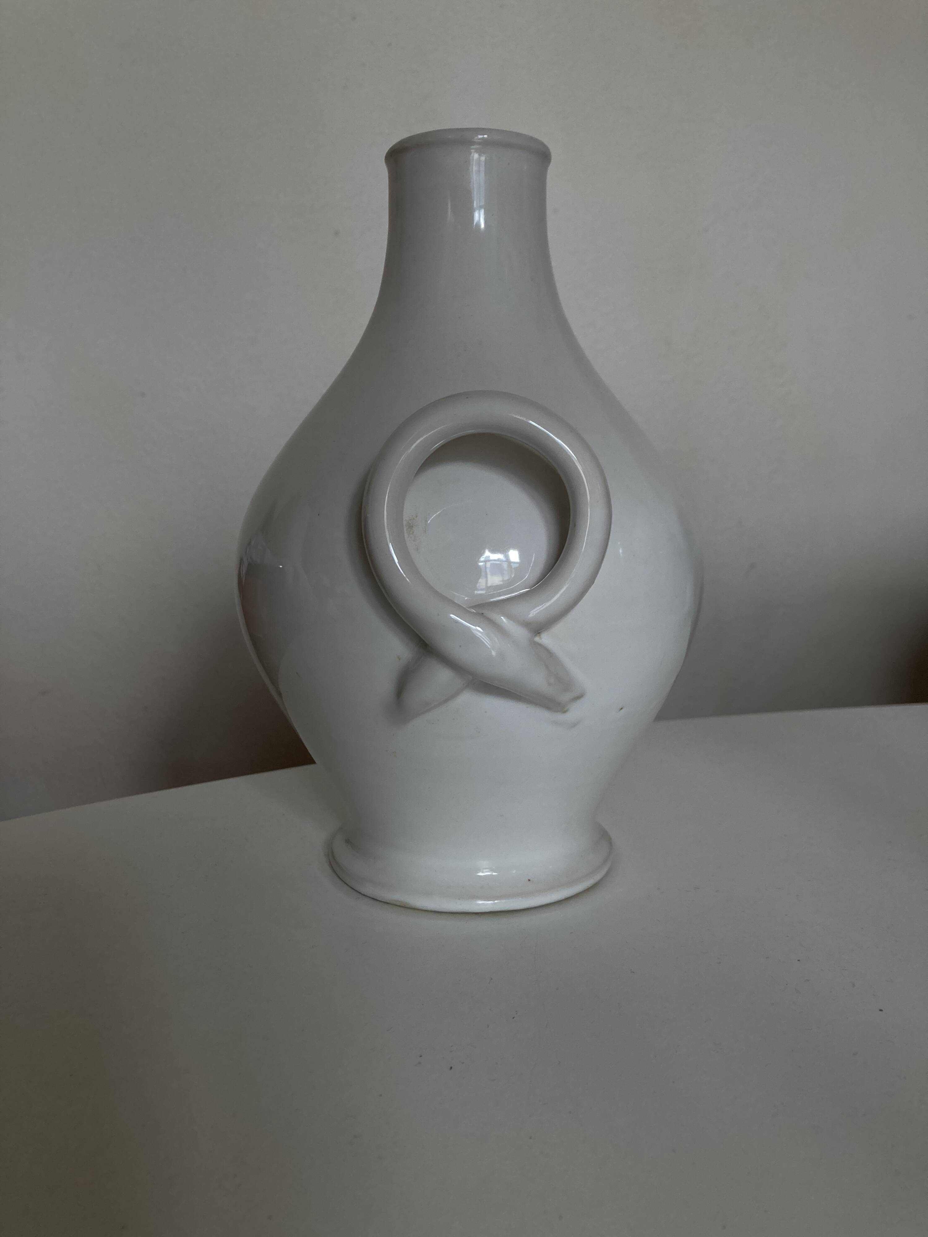 Neoclassical vase by Emile Tessier 1950 Malicorne