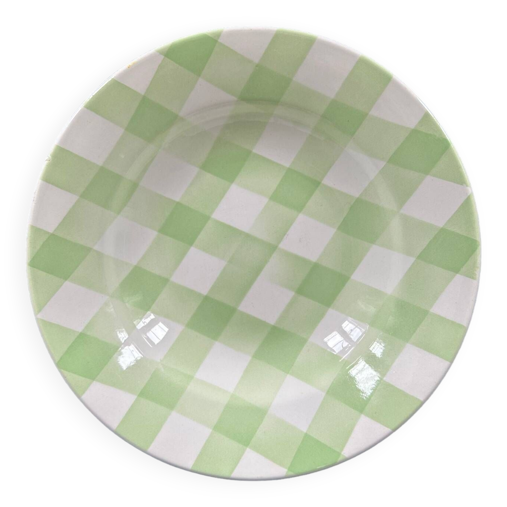 Pale green checkered plate