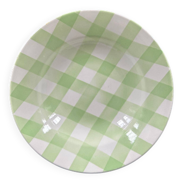 Pale green checkered plate