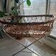Rattan baby bassinet + stand