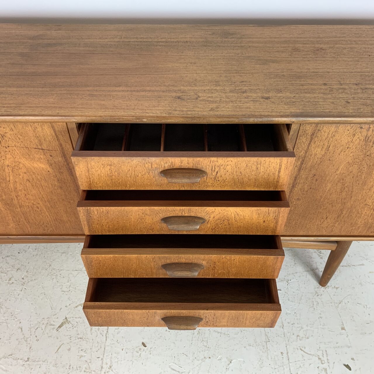 Mid-century teak line by G gold label plan