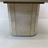 Table basse en travertin design milieu du siècle, années 1970