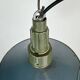 Industrial Blue Enamel Military Pendant Lamp with Cast Aluminium Top, 1960