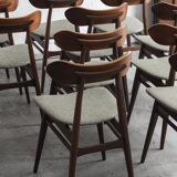 Set of 10 dining chairs 'Kastrup' by Louis van Teeffelen, Dutch design, 1960s