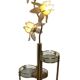 Floor lamp with flower bed - Hollywood Regency, brass and glass, 1970s.