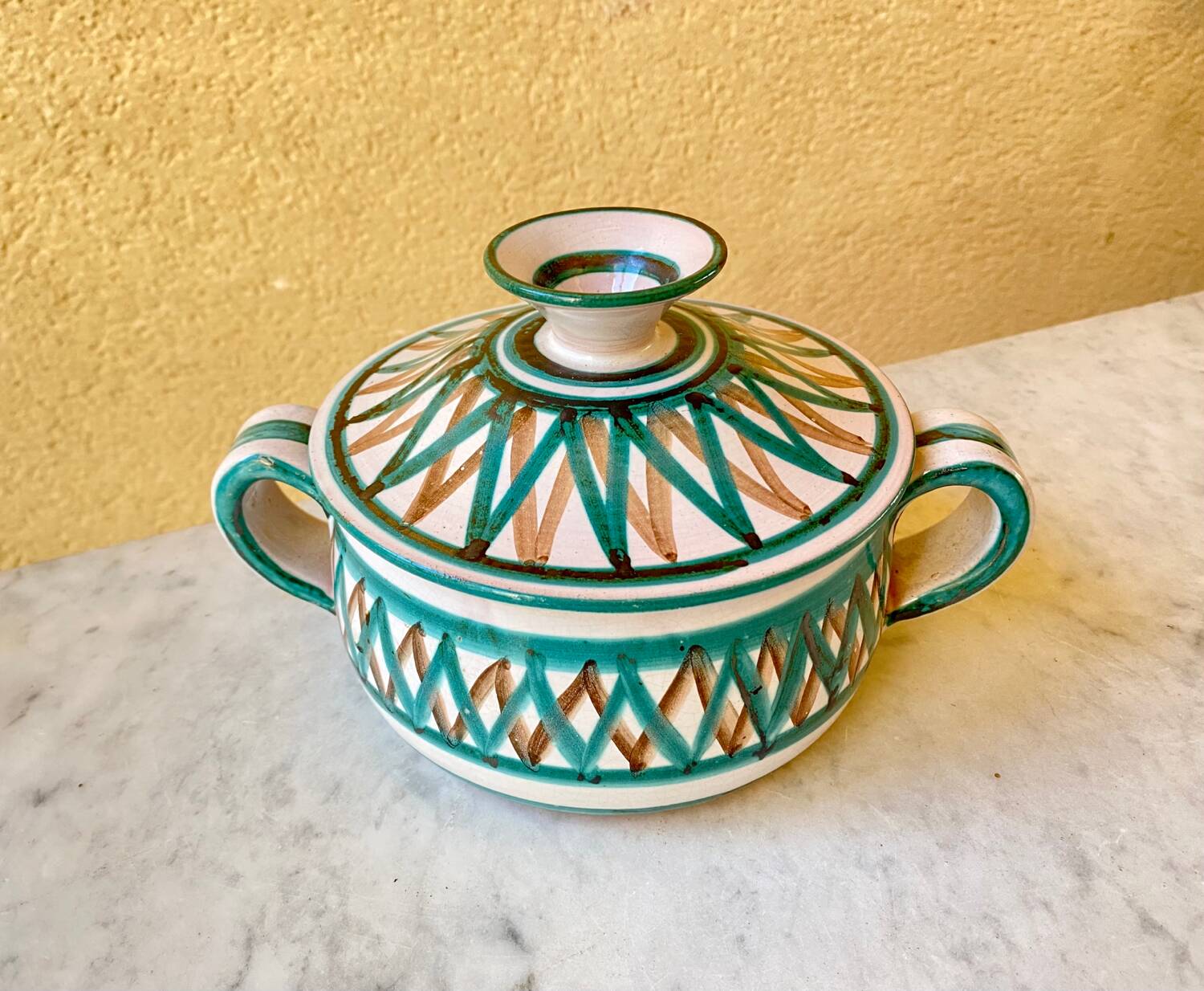 Ceramic soup pot Robert Picault Vallauris vintage 60