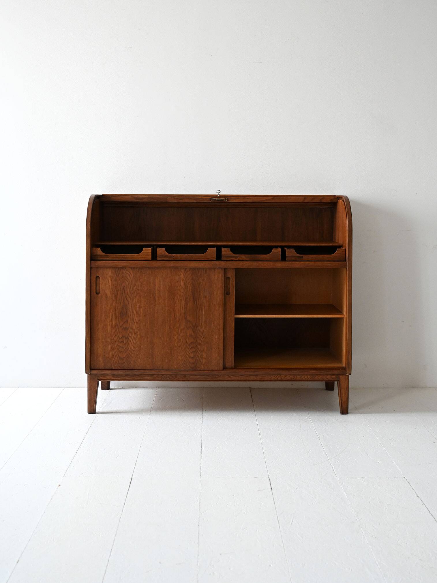 Vintage Scandinavian oak secretaire by Nybro Möbelfabrik