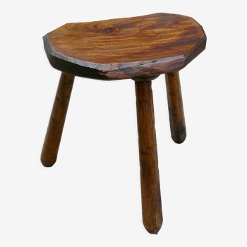 Vintage brutalist tripod stool 1960