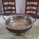 Very pretty compote / footed bowl with handle, with retro and elegant charm.