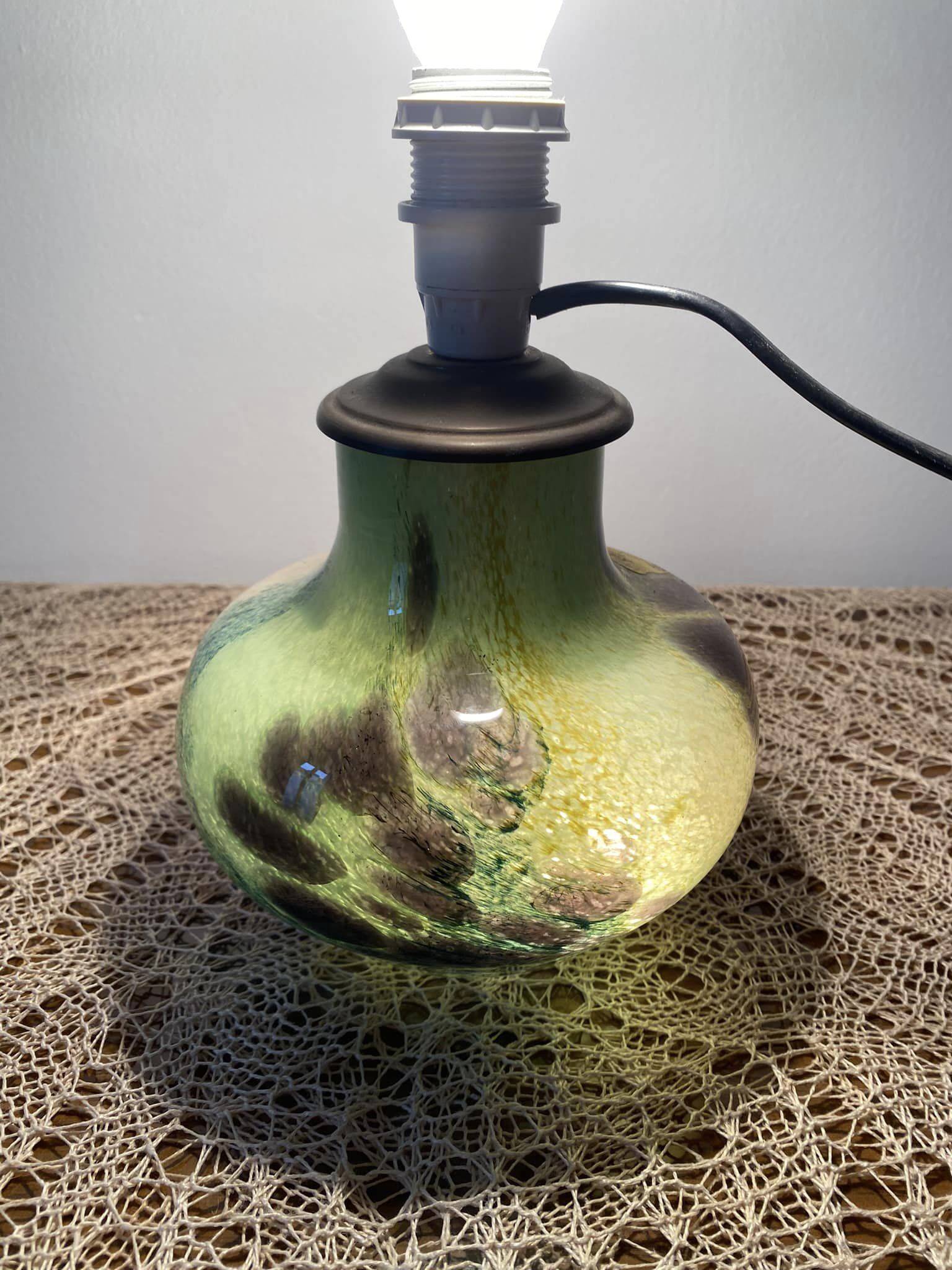 Polychrome crystal lamp base from crystal artisan Klein in Baccarat