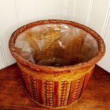 Cache pot osier vintage