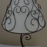 Lamp base and its wrought iron shade