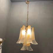 Suspension italienne en plumes de verre de Murano