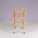 1950s bamboo trolley with two glass tops Italy