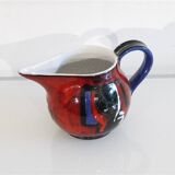 Italian vase with ceramic handle 1960