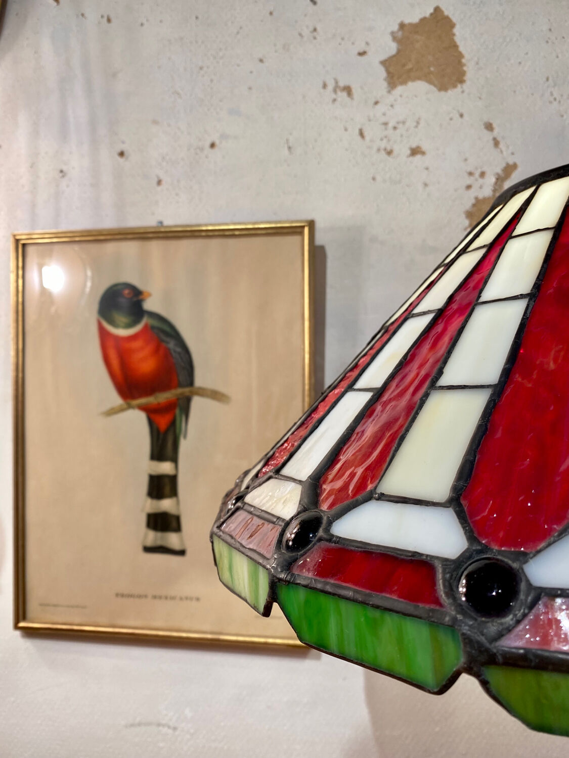 Tiffany style stained glass lamp