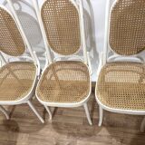 Set of 6 Thonet style caned chairs