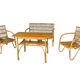 Art Deco rattan seating set, Central Europe, 1930s–1940s