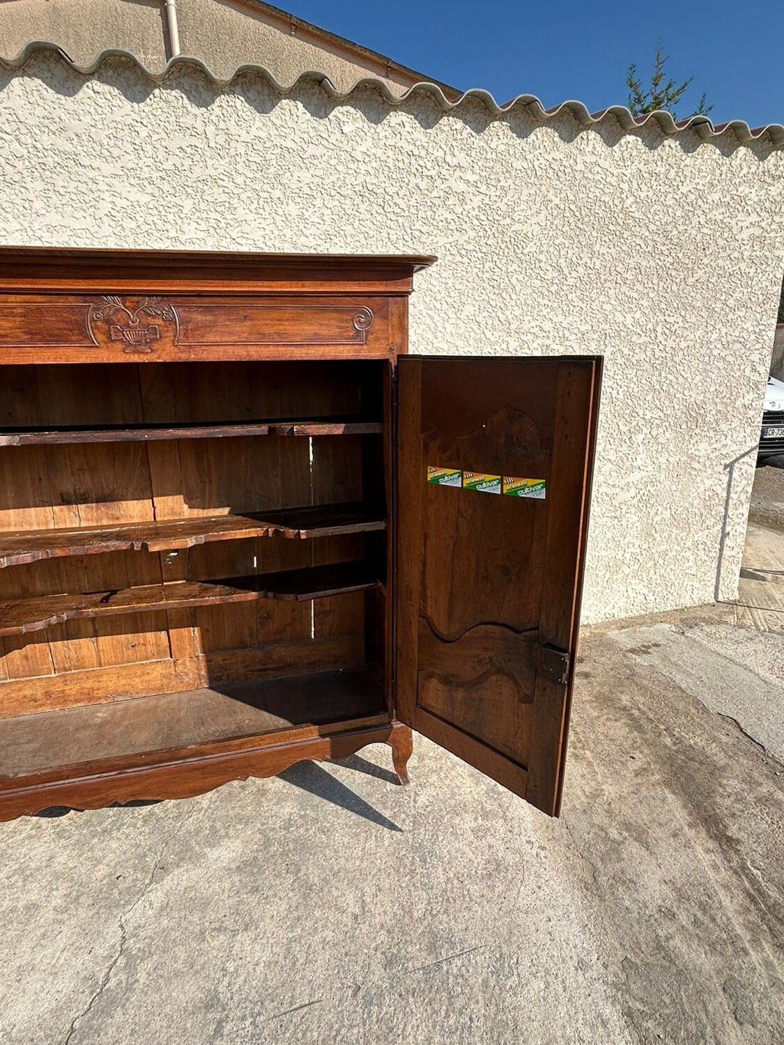 Antique wardrobe Louis XV style walnut